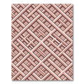 Geometric Rose Gold Interlocking Lattice Rug