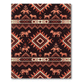Terracotta Dog Tribal Geometric Rug