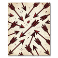 Crimson Arrows Heart Scatter Rug