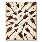 Crimson Arrows Heart Scatter Rug