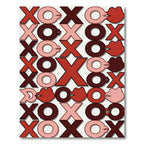 Red XOXO Kiss Lips Collage Rug