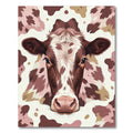 Brown White Cow Face Splatter Rug