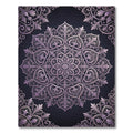 Ornate Lavender Damask Floral Medallion Rug