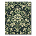 Sage Green Floral Damask Botanical Rug