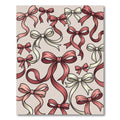 Whimsical Pink and Cream Ribbon Bows Rug