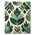 Sage Green Botanical Layered Leaf Rug