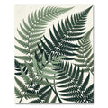 Lush Green Fern Foliage Pattern Rug