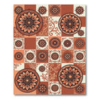 Terra Cotta Floral Medallion Arrangement Rug