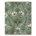 Vintage Sage Green Wildflower Meadow Rug