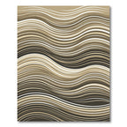 Organic Earth Tone Wavy Line Rug