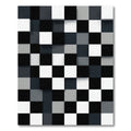 Monochromatic Checkered 3D Illusion Rug