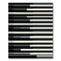 Monochrome Horizontal Block Stripe Rug