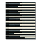 Monochrome Horizontal Block Stripe Rug