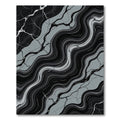 Black Gray Marble Swirl Abstract Rug