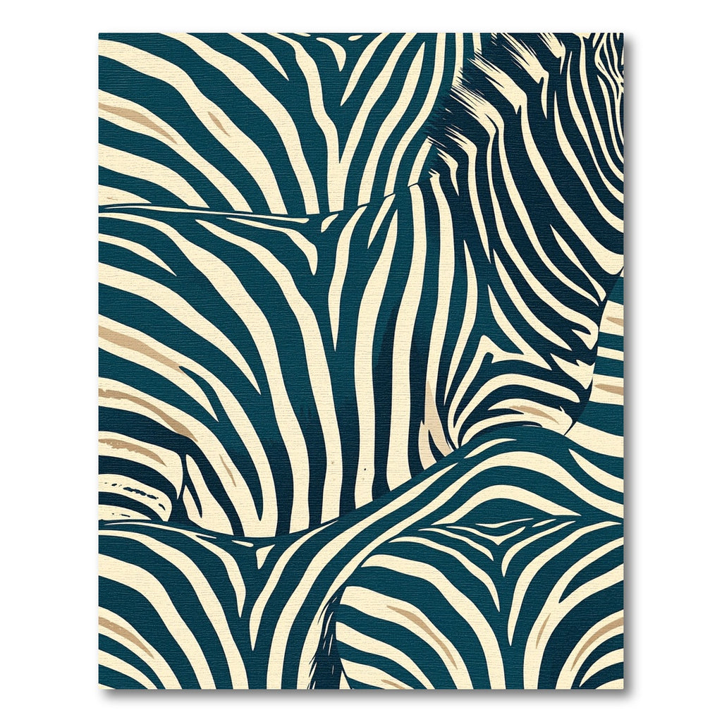 Bold Navy Cream Zebra Stripes Rug