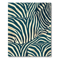 Bold Navy Cream Zebra Stripes Rug