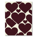Modern Deep Burgundy Geometric Heart Rug
