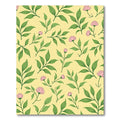 Light Yellow Pink Blossom Leafy Accents Rug