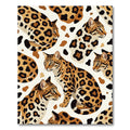 Elegant Leopard Spot Feline Collage Rug