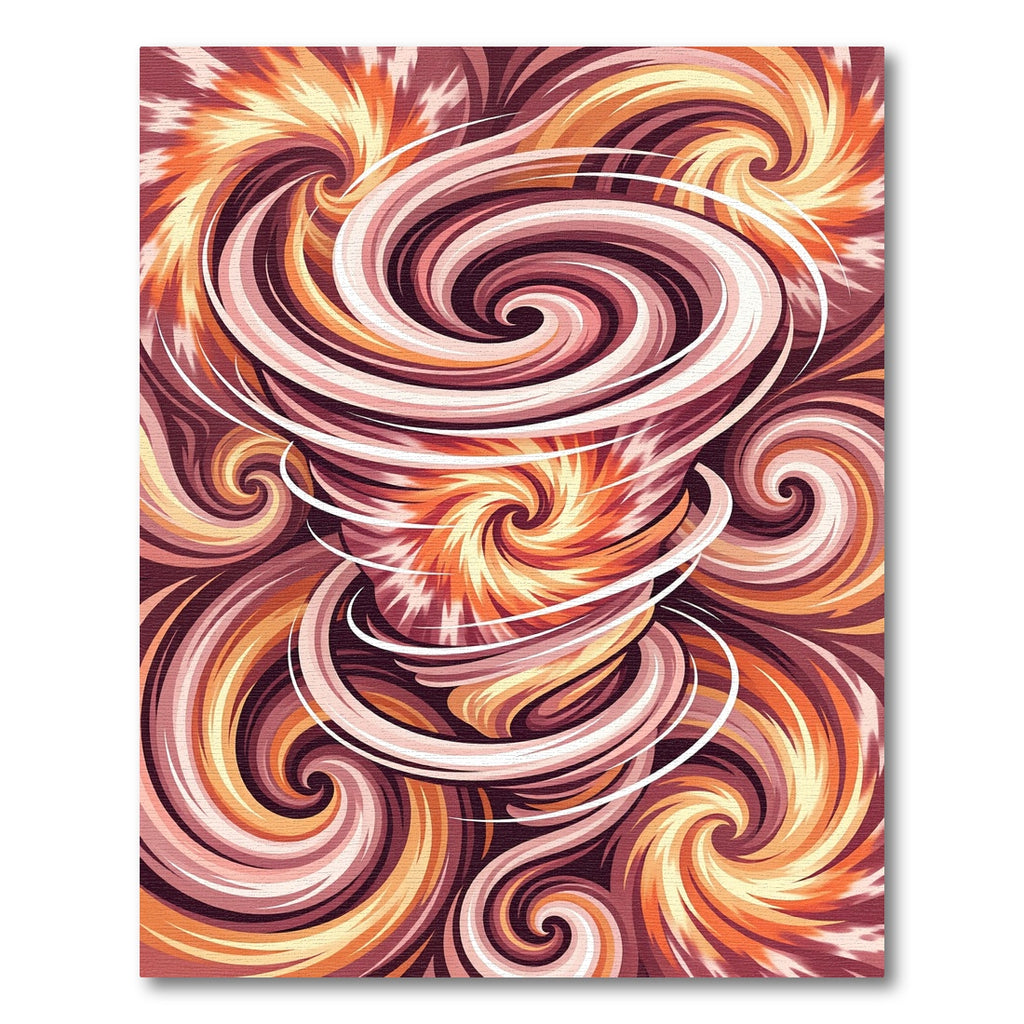 Vibrant Swirling Vortex Abstract Rug