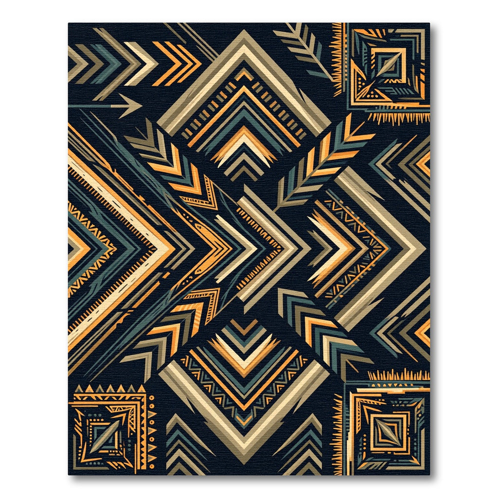 Geometric Southwestern Arrow Earth Tone Rug