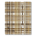 Modern Earthy Woven Grid Woven Lines Rug