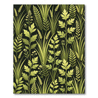 Lush Green Botanical Meadow Rug