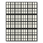 Monochromatic Modern Grid Composition Rug