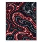 Crimson Black Marble Swirl Rug