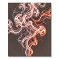 Blush Orange Swirling Smoke Waves Rug