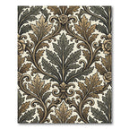 Ornate Green Brown Acanthus Flourish Rug