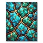 Jewel Shard Organic Cell Composition Rug