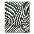 Abstract Monochrome Zebra Stripe Swirl Rug