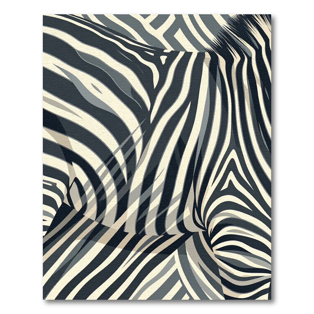 Abstract Monochrome Zebra Stripe Swirl Rug