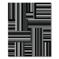 Modern Monochromatic Linear Geometric Grid Rug