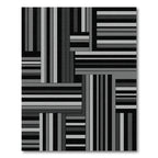 Modern Monochromatic Linear Geometric Grid Rug