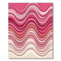 Abstract Wavy Pink Gradient Curves Rug