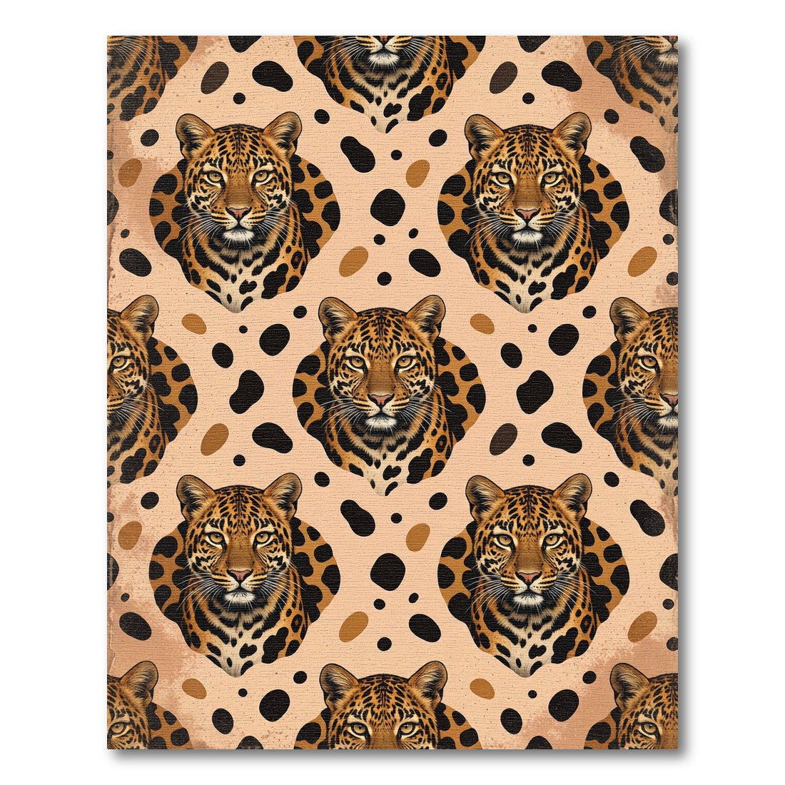 Leopard Spots And Faces Rug