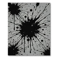 Bold Monochrome Abstract Ink Splatter Rug
