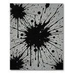 Bold Monochrome Abstract Ink Splatter Rug