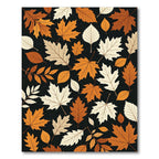 Autumnal Falling Maple Leaf Forest Rug