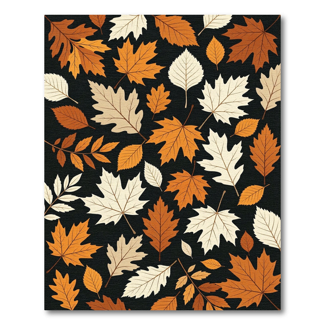 Autumnal Falling Maple Leaf Forest Rug