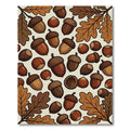 Autumn Acorn Hazelnut Oak Leaf Pattern Rug