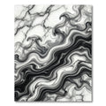 Monochrome Abstract Fluid Marble Swirl Rug