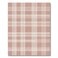 Soft Pink White Plaid Grid Rug