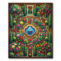 Vibrant Floral Garden with Hummingbirds and Butterflies Rug