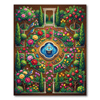Vibrant Floral Garden with Hummingbirds and Butterflies Rug