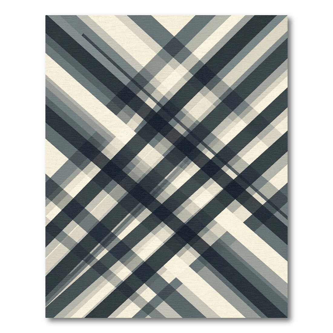 Dark Teal Diamond Lattice Rug