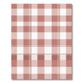 Terracotta White Plaid Checkered Surface Rug