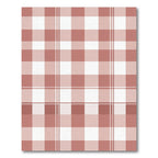 Terracotta White Plaid Checkered Surface Rug